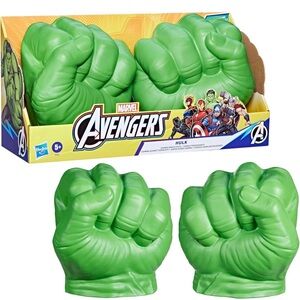 NIB Marvel Avengers Incredible Hulk Green Fist Foam Two Gloves Set Hasbro